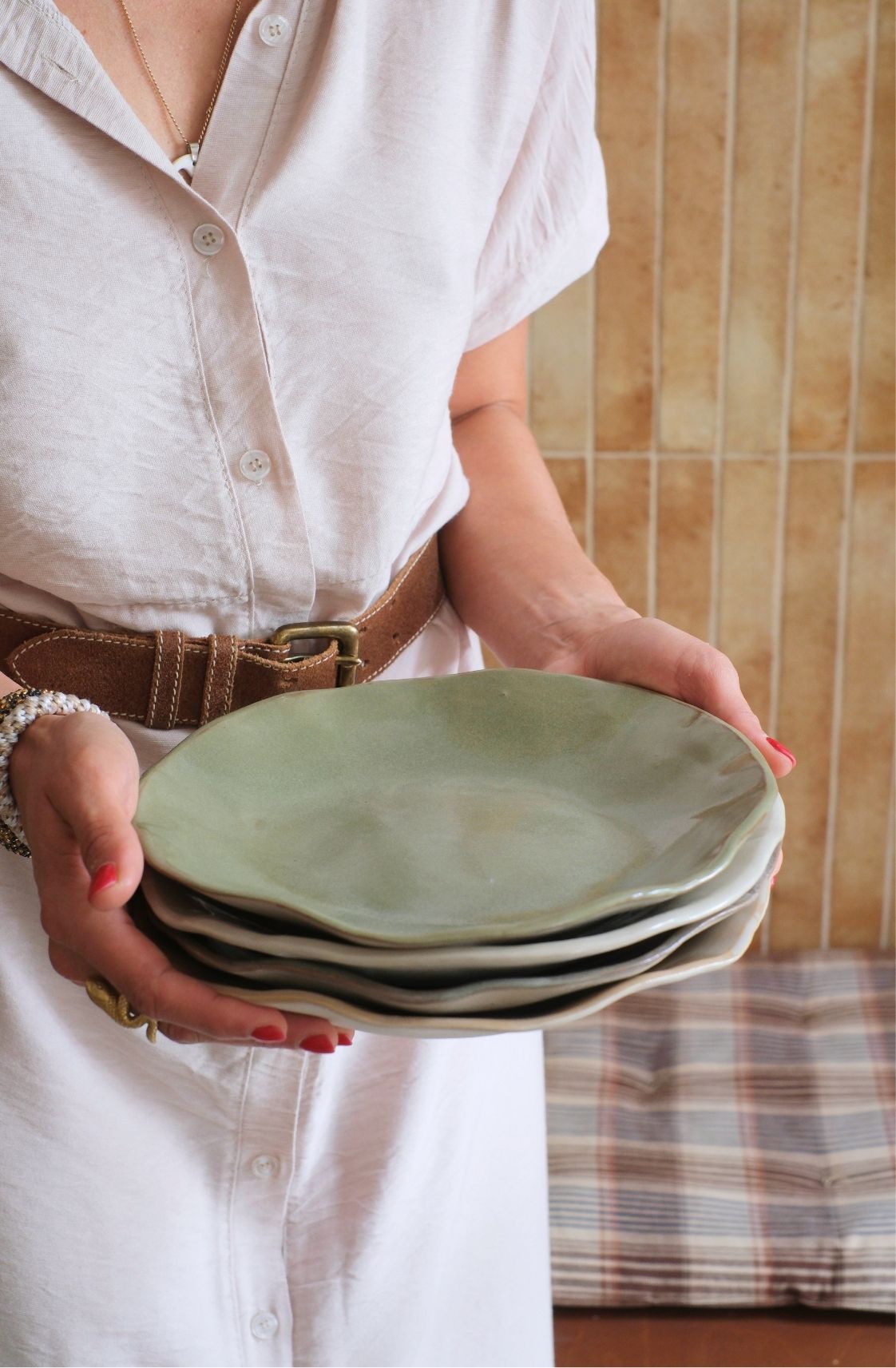 Assiettes creuses ondulées M