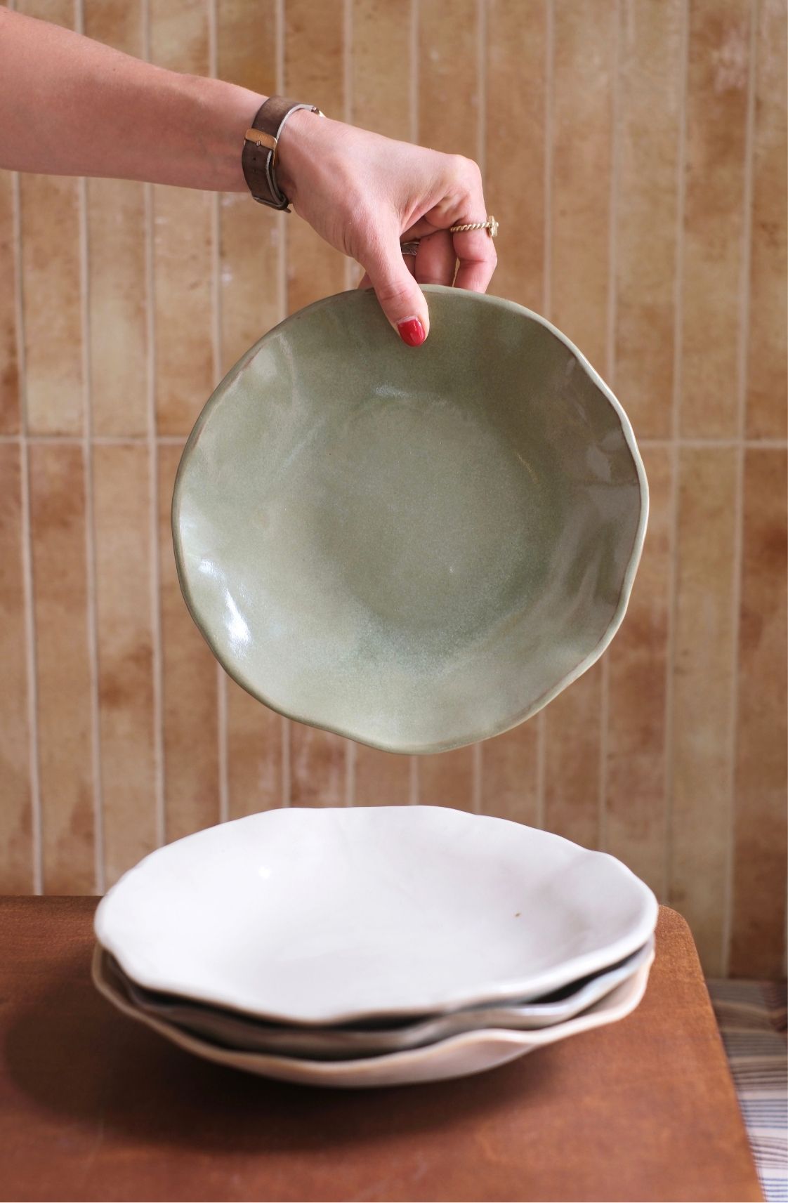 Assiettes creuses ondulées M